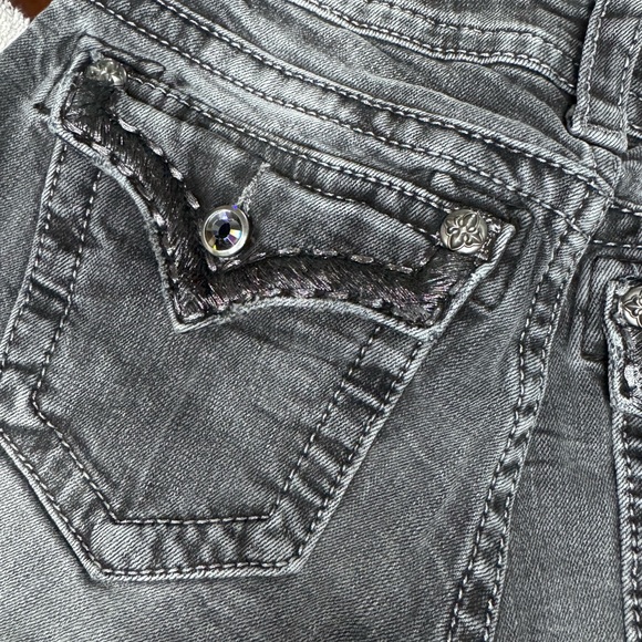 Miss Me Women's Charcoal signature rise  skinny Jeans 27 - Picture 3 of 8